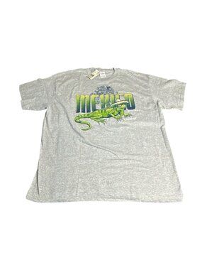 Vintage 1990's Carnival Cruise Line XL Mexico Gray Tee Shirt Iguana NOS
